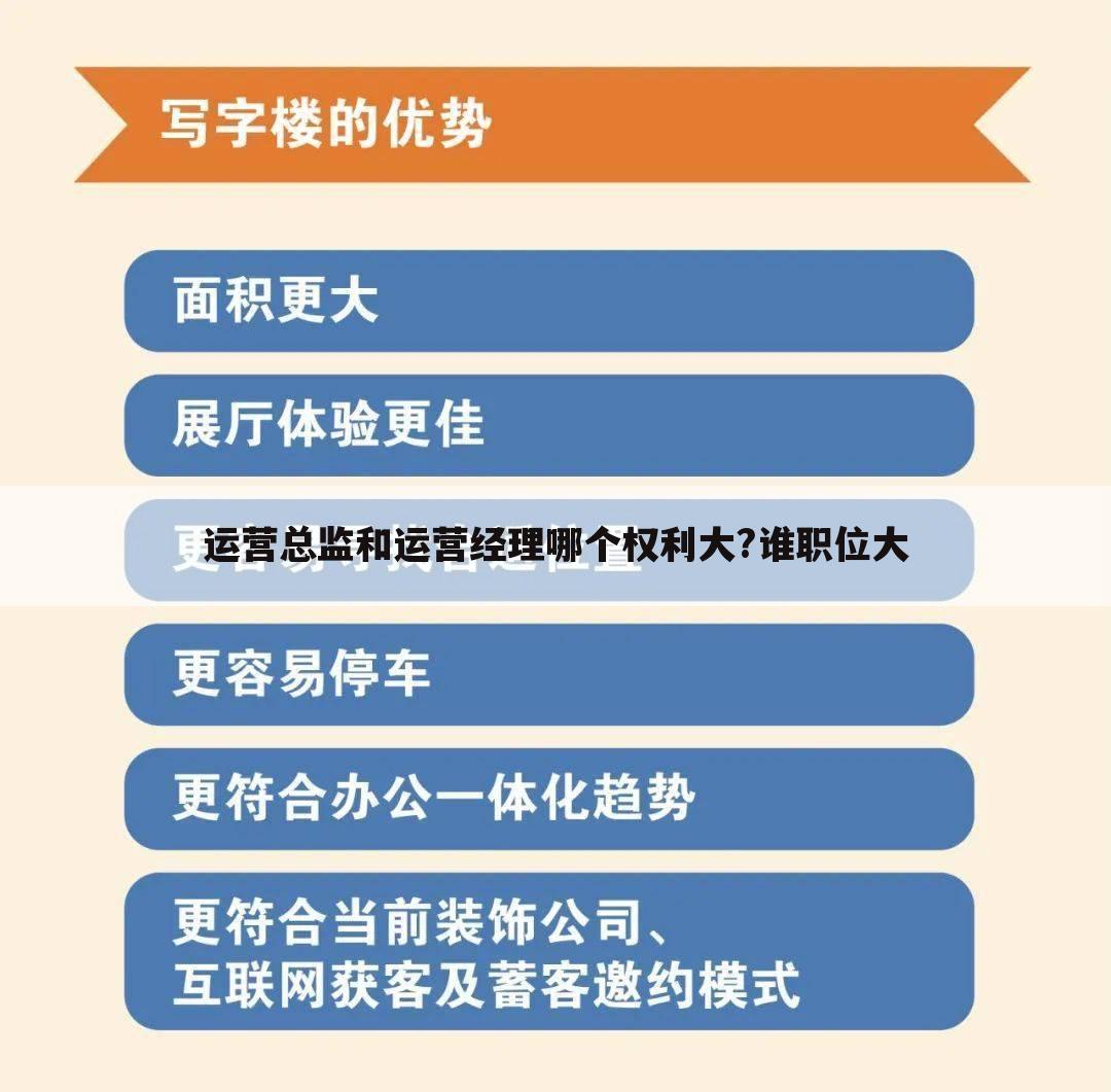 运营总监和运营经理哪个权利大?谁职位大