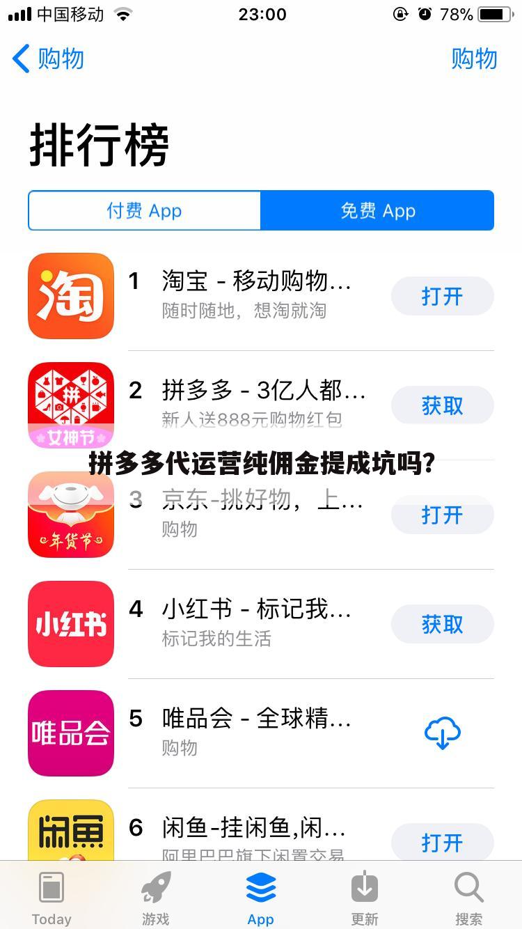 拼多多代运营纯佣金提成坑吗？