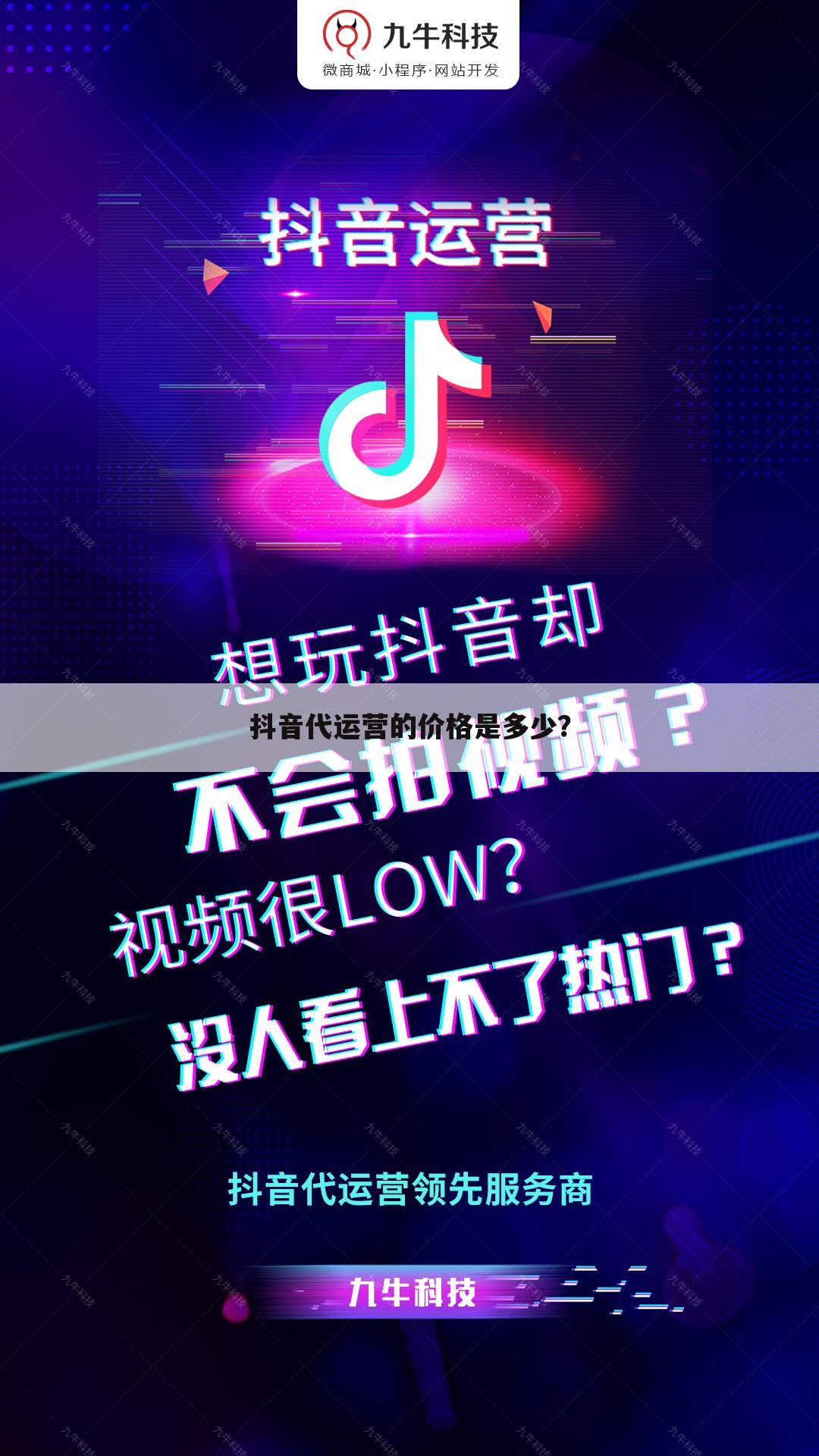 抖音代运营的价格是多少？