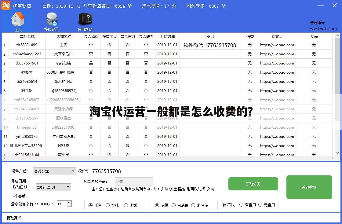 淘宝代运营一般都是怎么收费的？