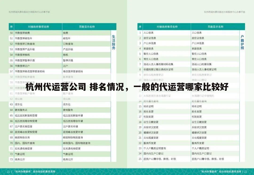 杭州代运营公司 排名情况，一般的代运营哪家比较好
