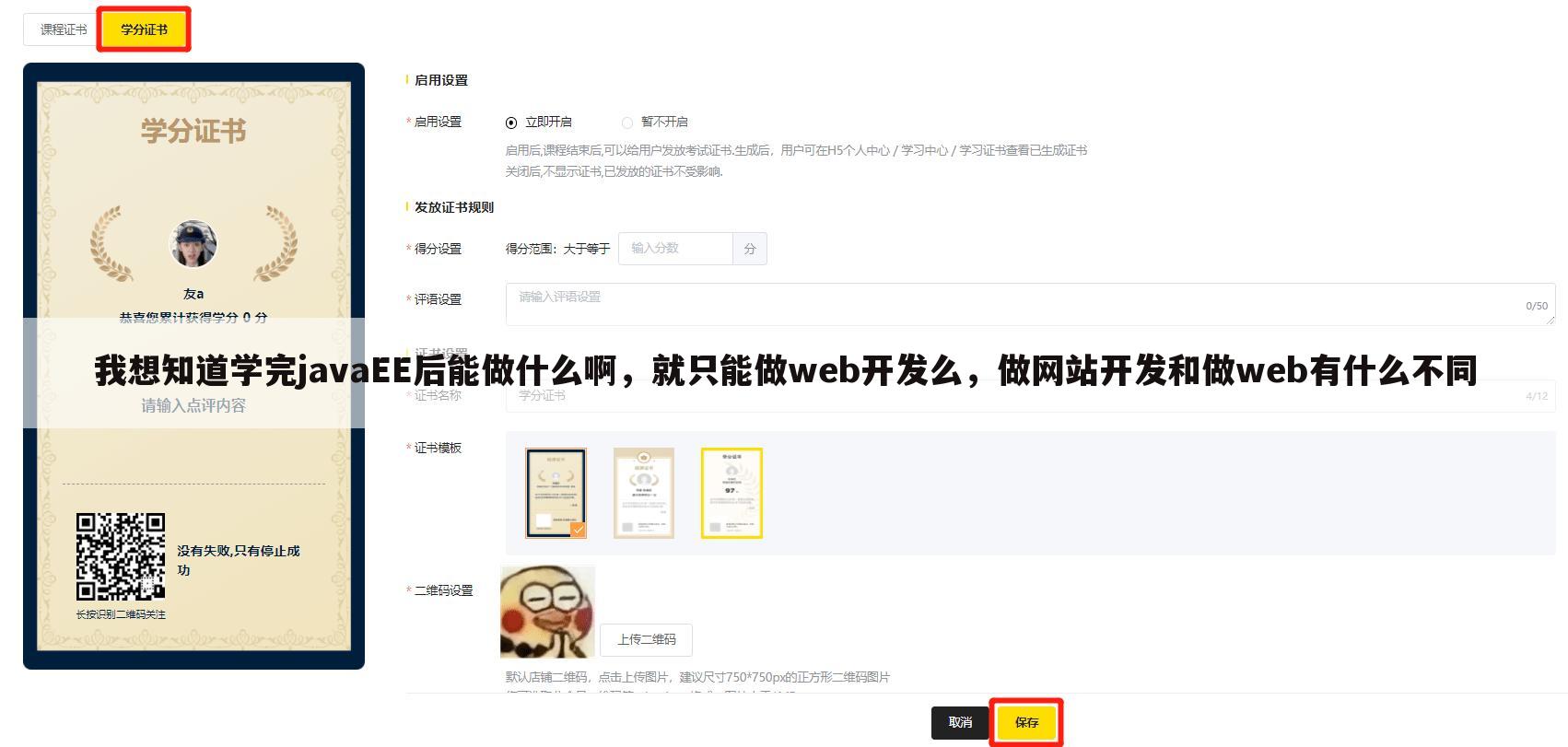 我想知道学完javaEE后能做什么啊,就只能做web开发么,做网站开发和做web有什么不同