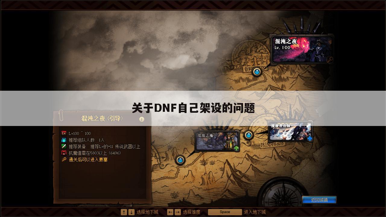 关于DNF自己架设的问题