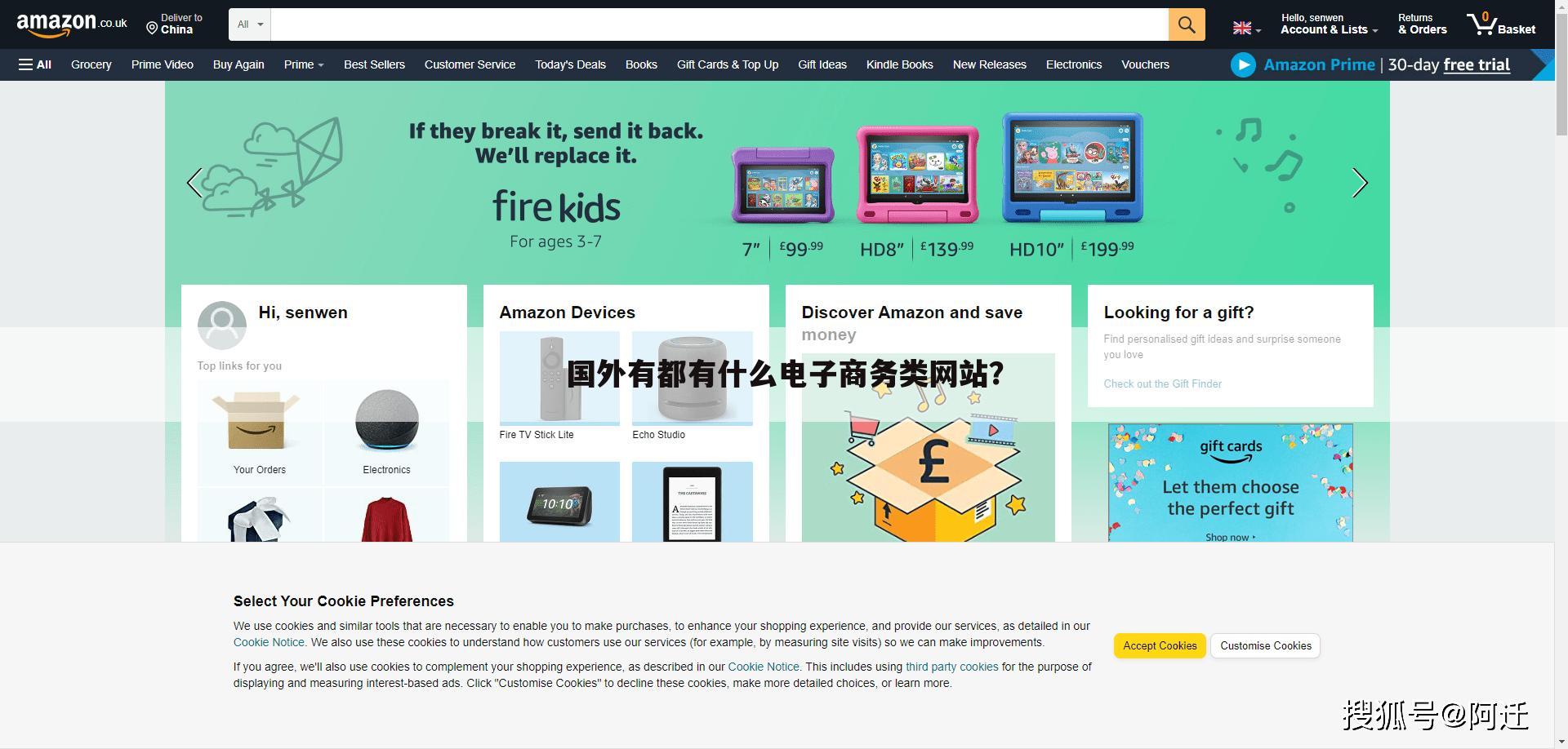 国外有都有什么电子商务类网站？