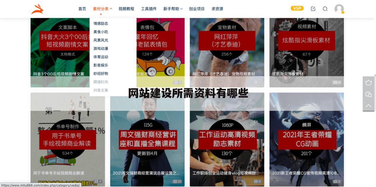 网站建设所需资料有哪些