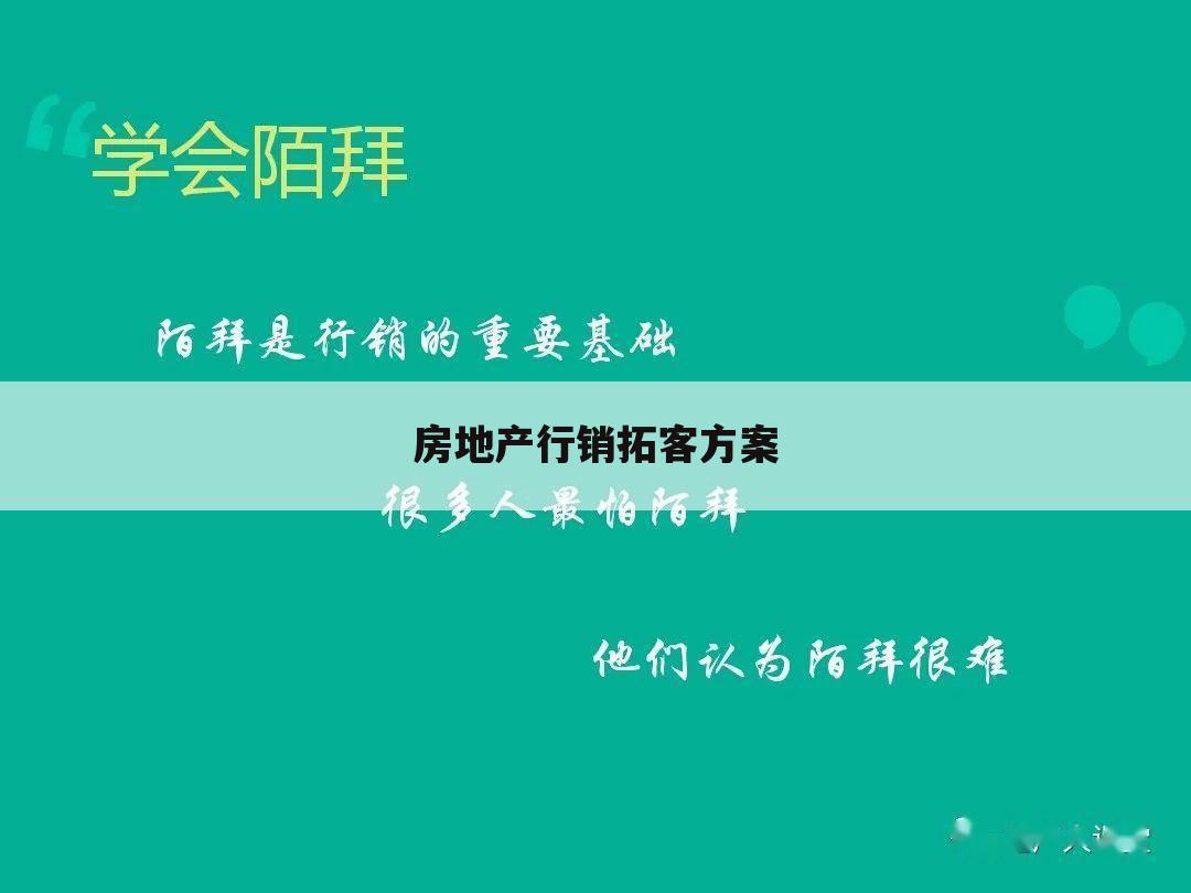 房地产行销拓客方案