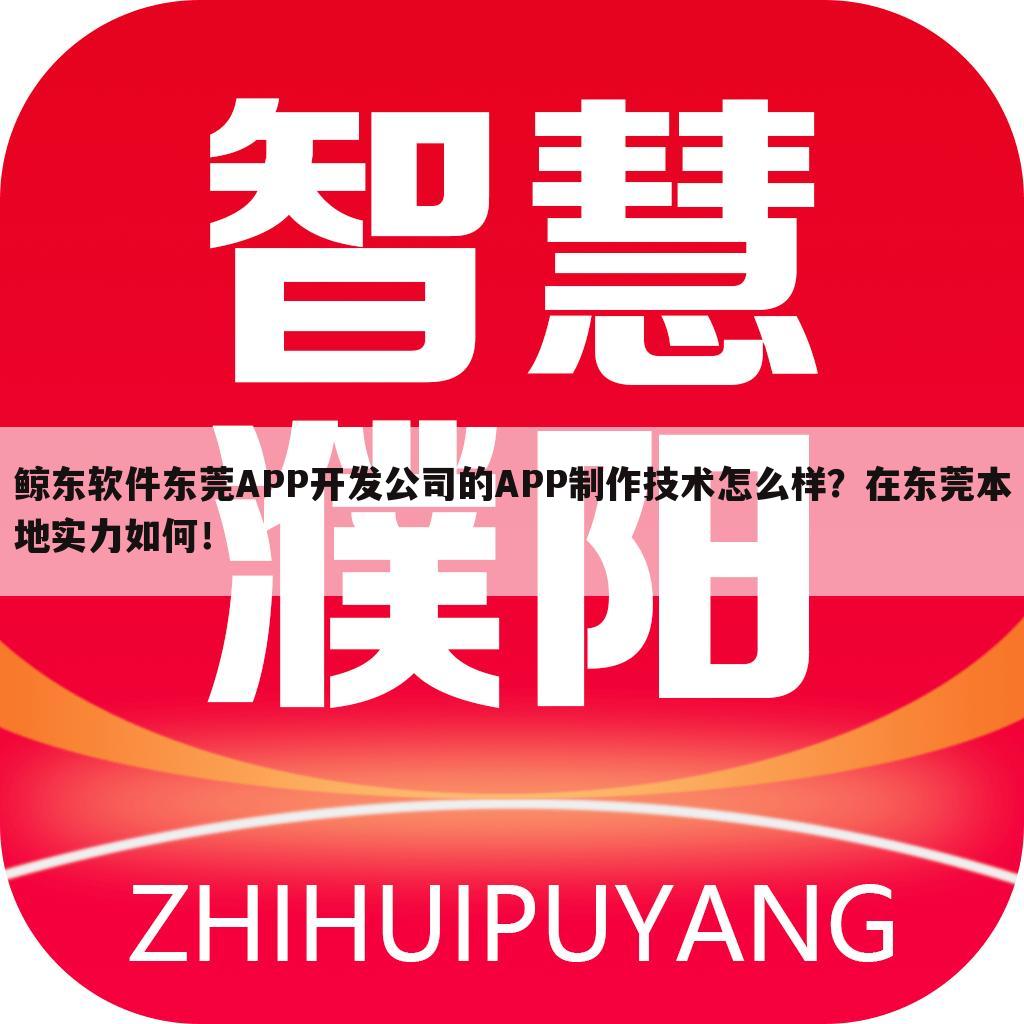 鲸东软件东莞APP开发公司的APP制作技术怎么样？在东莞本地实力如何！