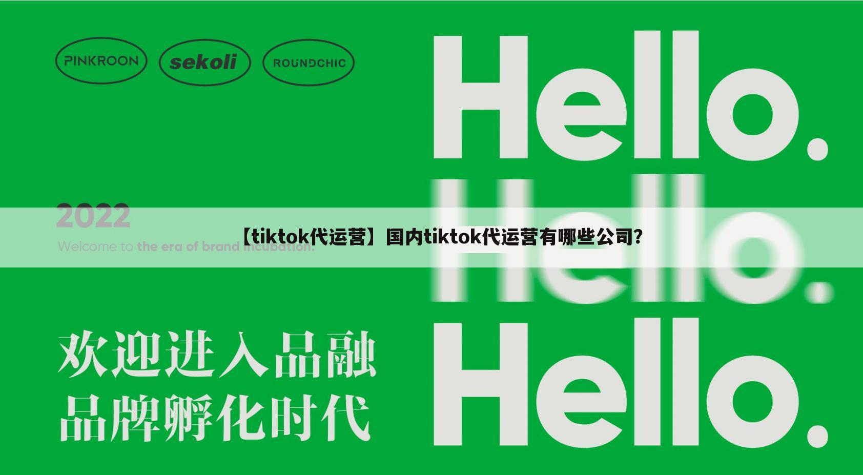 【tiktok代运营】国内tiktok代运营有哪些公司？