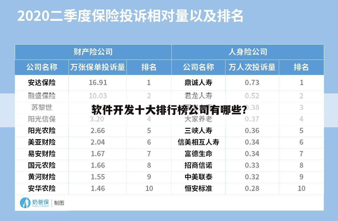 软件开发十大排行榜公司有哪些？