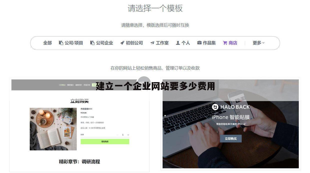 建立一个企业网站要多少费用