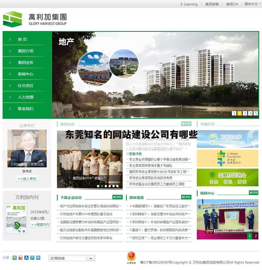 东莞知名的网站建设公司有哪些