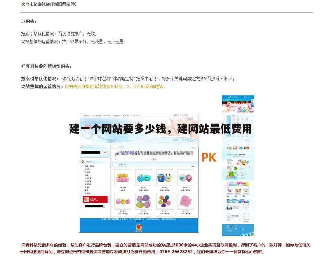 建一个网站要多少钱，建网站最低费用
