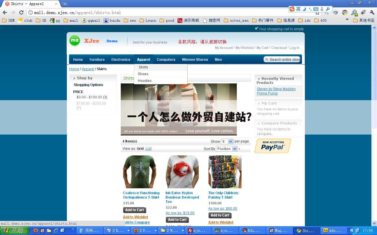 一个人怎么做外贸自建站？