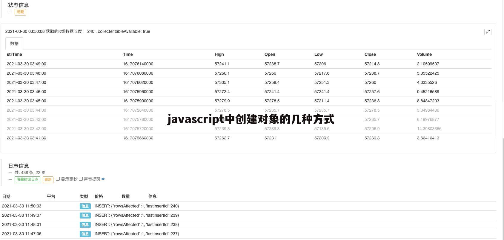 javascript中创建对象的几种方式