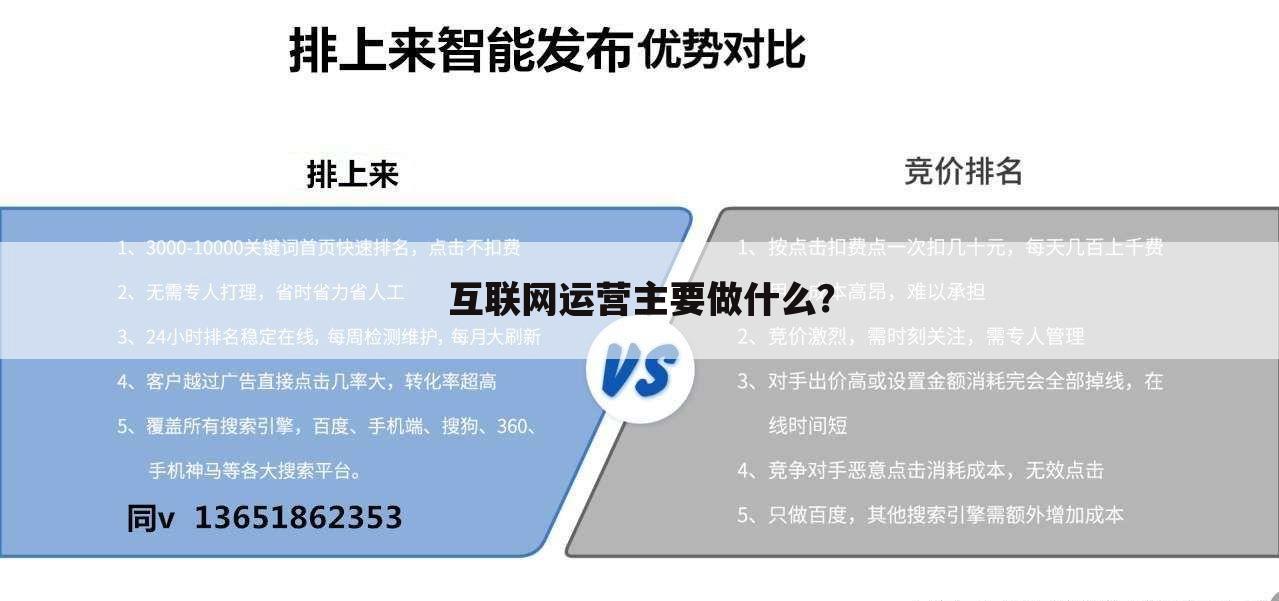 互联网运营主要做什么？