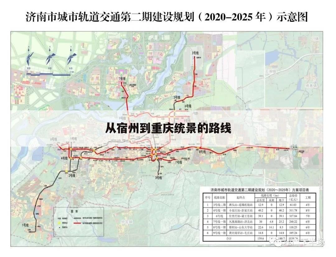 从宿州到重庆统景的路线