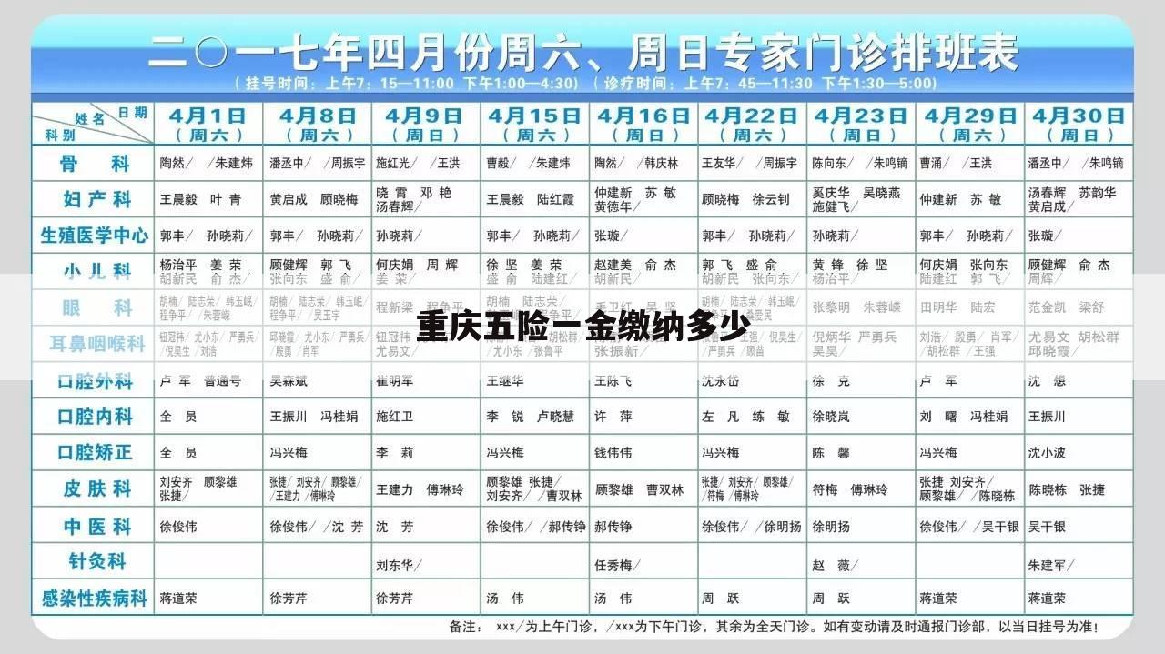 重庆五险一金缴纳多少