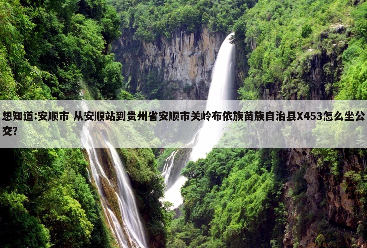 想知道:安顺市 从安顺站到贵州省安顺市关岭布依族苗族自治县X453怎么坐公交？