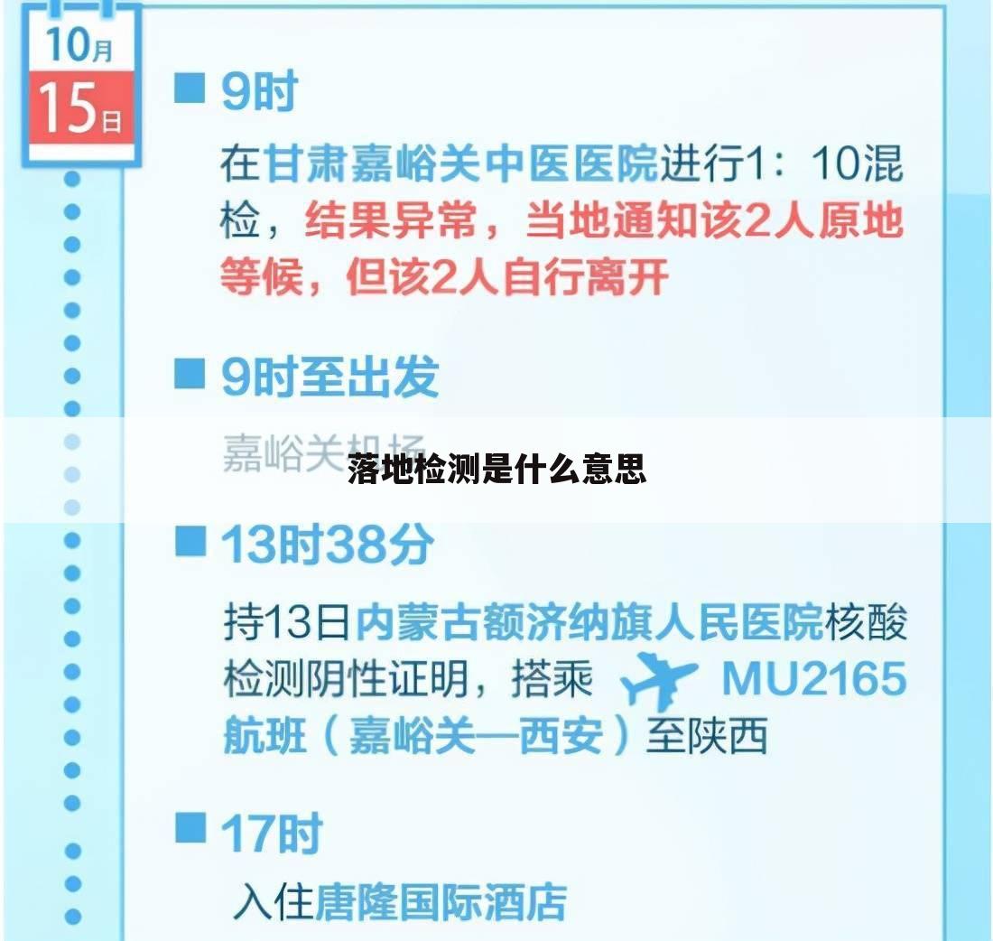 落地检测是什么意思