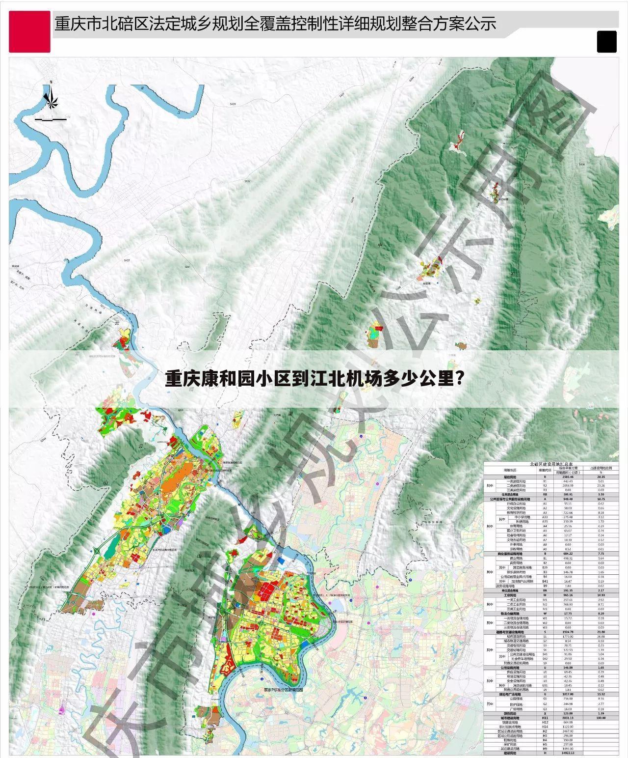 重庆康和园小区到江北机场多少公里?