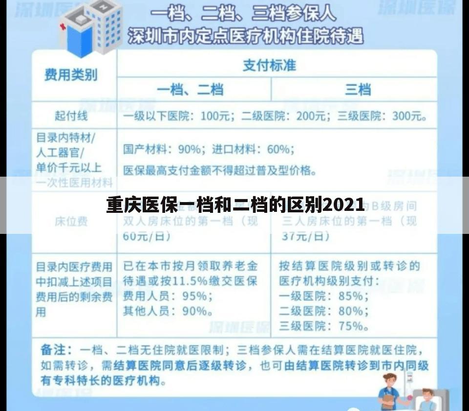 重庆医保一档和二档的区别2021