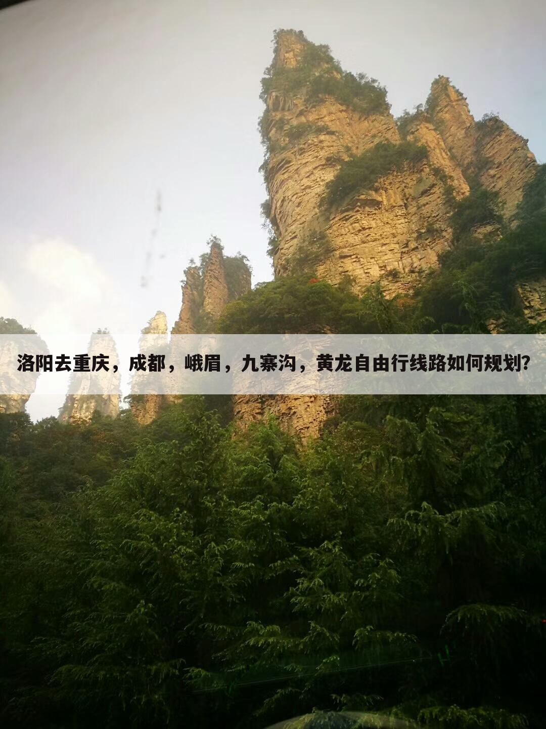 洛阳去重庆，成都，峨眉，九寨沟，黄龙自由行线路如何规划？