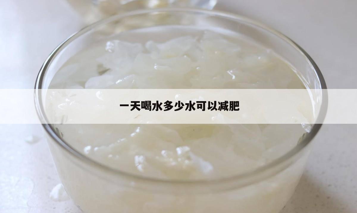 一天喝水多少水可以减肥