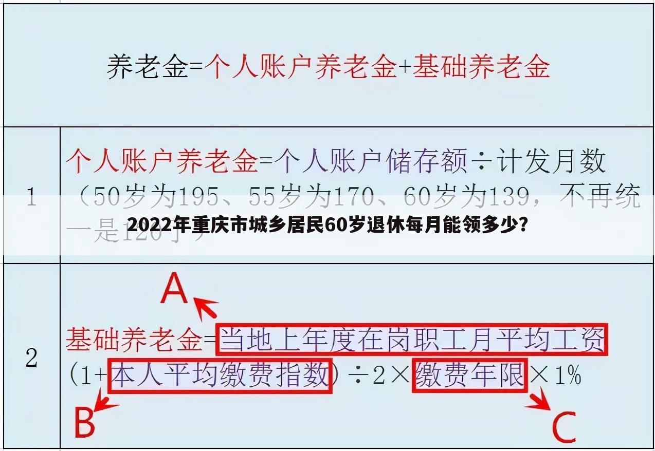 2022年重庆市城乡居民60岁退休每月能领多少？