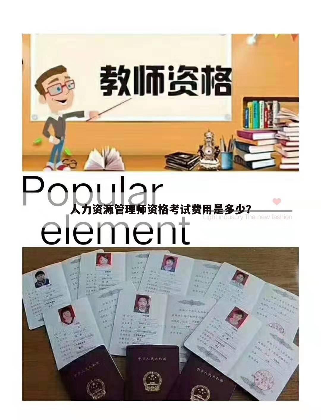 人力资源管理师资格考试费用是多少？