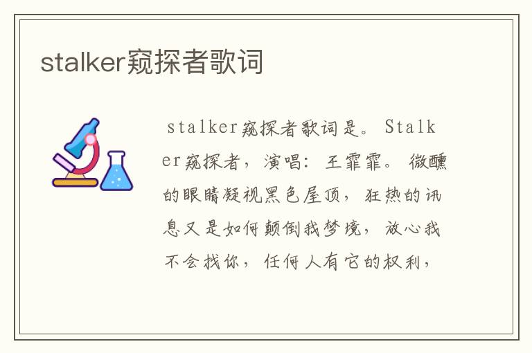 stalker窥探者歌词