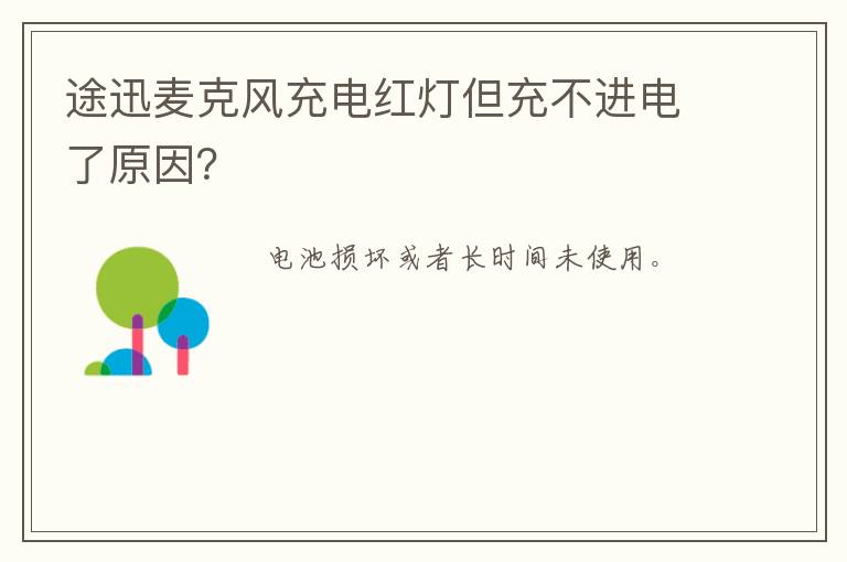 途迅麦克风充电红灯但充不进电了原因?