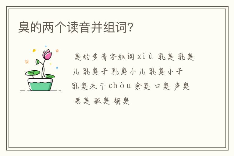 臭的两个读音并组词？